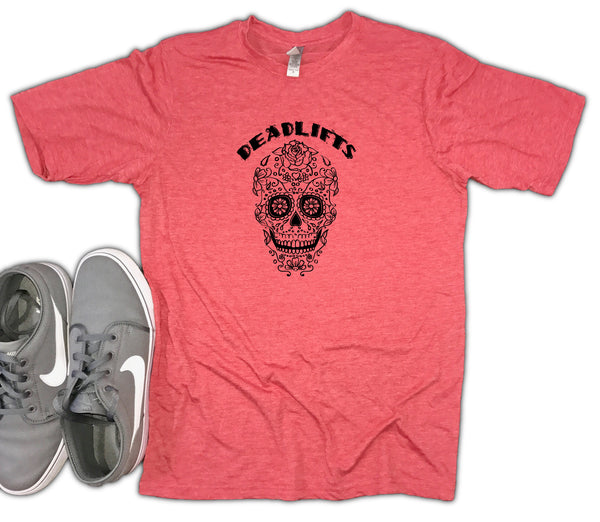 Deadlifts Sugar Skull Unisex Soft Blend Workout Shirt