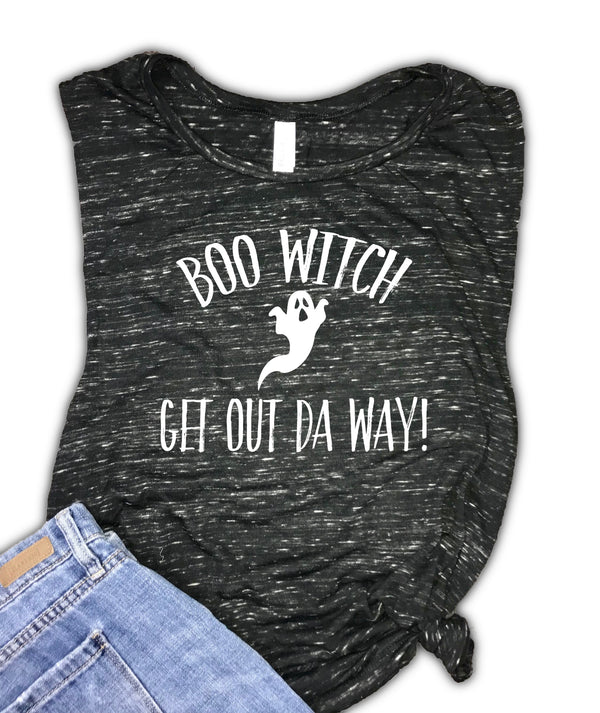 Boo Witch Get Out Da Way Muscle Tank