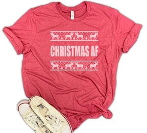 Christmas AF Unisex Relaxed Fit Soft Blend Te