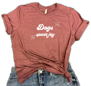 Dogs Spark Joy Unisex Relaxed Fit Soft Blend Tee