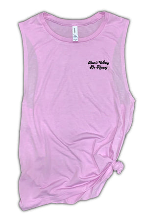 Don't Worry Be Happy Women's Muscle Tank