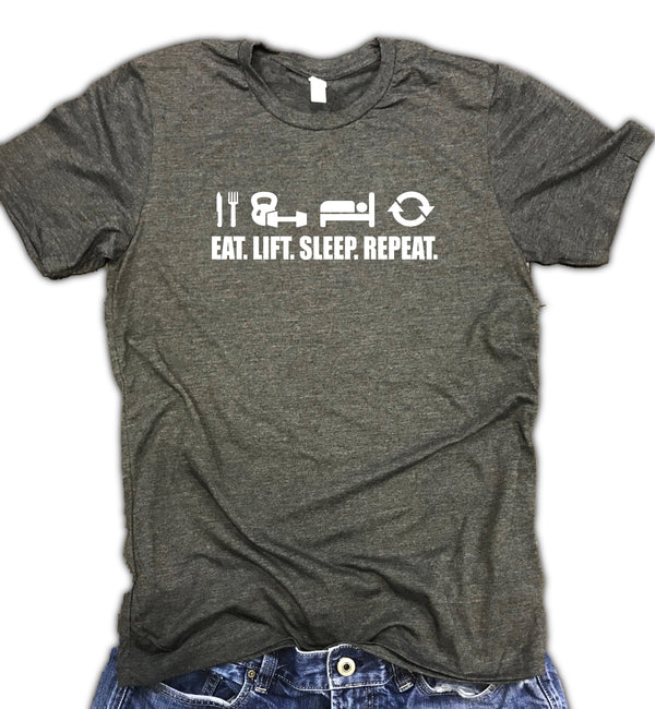 Eat Lift Sleep Repeat Unisex Soft Blend Gym Shirt