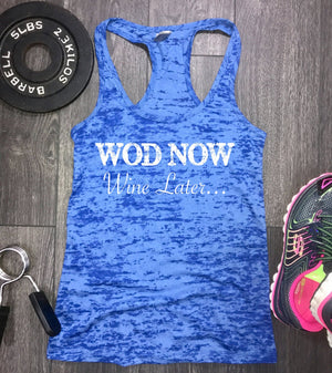 WOD Now Wine Later workout tank, funny workout tank, gym tank, funny wine tank, wine tank, gym tank womens, fitness tank, killing it