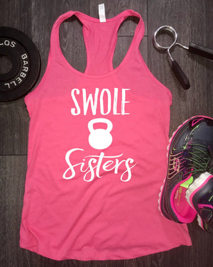 swole sisters racerback gym tank, womens workout tank, gym tank, workout tank, workout tank top, workout clothes, best workout tank