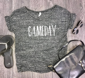 gameday womens slouchy t-shirt, womens tailgate shirt, tailgate shirt for women, womens sports shirt, tailgate party, team mom shirt