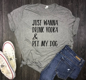 drink vodka and pet my dog womens tshirt, fur mama shirt, dog mommy shirt, dog mom af, dog mom gift, wine and dogs, dog mom af shirt