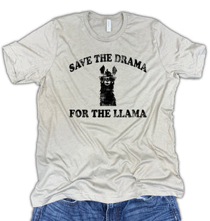 Save The Drama For The Llama Unisex Relaxed Fit Soft Blend Tee