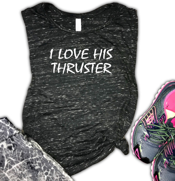 I Love His Thruster Women's Gym/Workout Muscle Tank