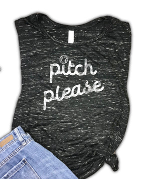 Pitch Please Baseball Women's Muscle Tank
