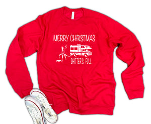 Shitters Full Christmas Vacation Unisex 50/50 Soft blend Fleece Sweatshirt