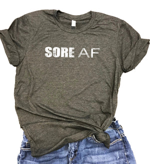 Sore AF Workout Unisex Relaxed Fit Soft Blend Tee