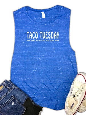 Taco Tuesday Women's Foodie Muscle Tank