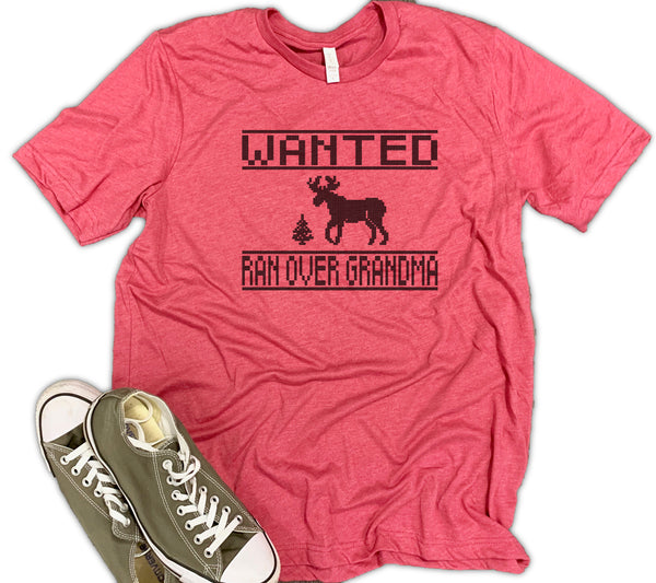 Wanted Reindeer Unisex Relaxed Fit Soft Blend Te